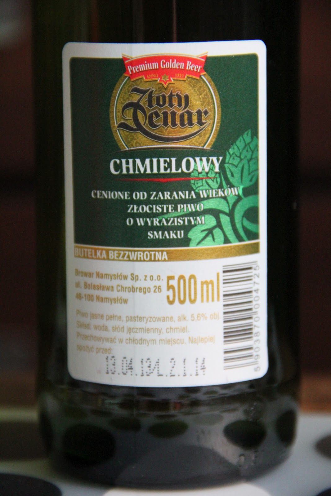 Chwila wytchnienia Browar Namysłów Złoty Denar