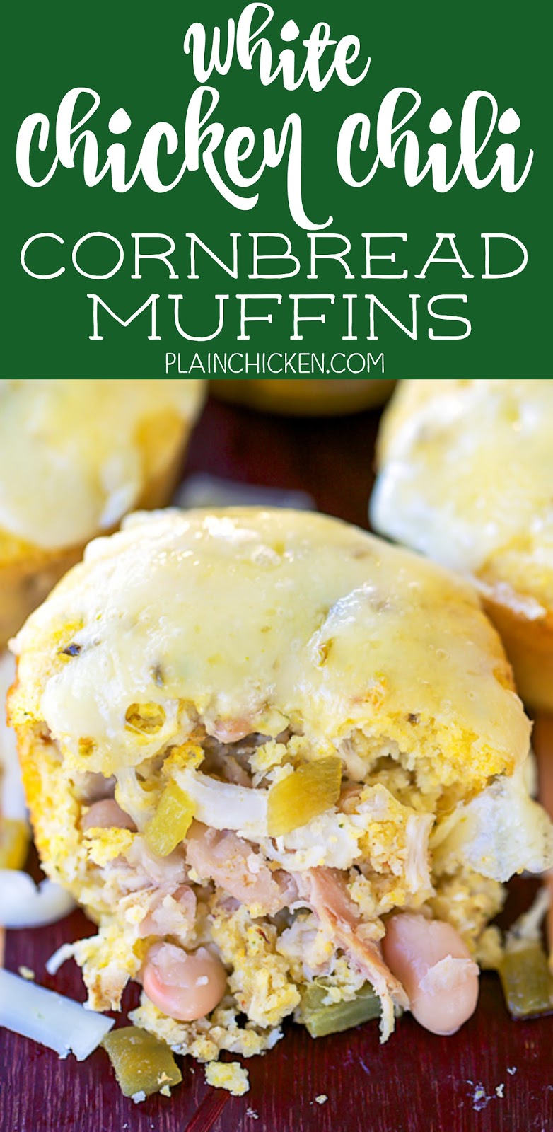 White Chicken Chili Cornbread Muffins Plain Chicken®