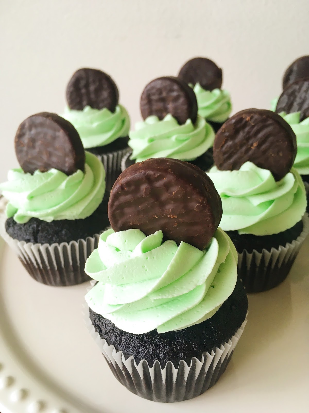 Mint Chocolate Chip Cupcakes - This Celebrated Life