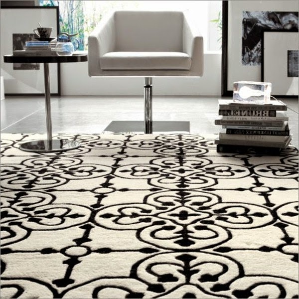 Carpet in black and white &#8211; wonderful ideas
