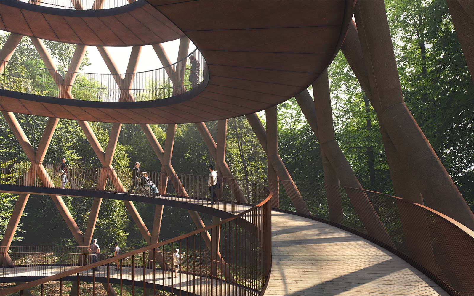 Massive Spiral Path Allows People To Walk Above The Treetops In Denmark