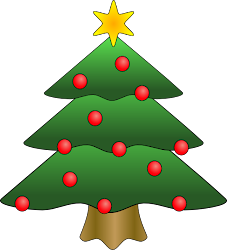 christmas tree clipart clip snow cartoon word decorations decorated trees chaos snowy holiday drawing xmas winter balls office