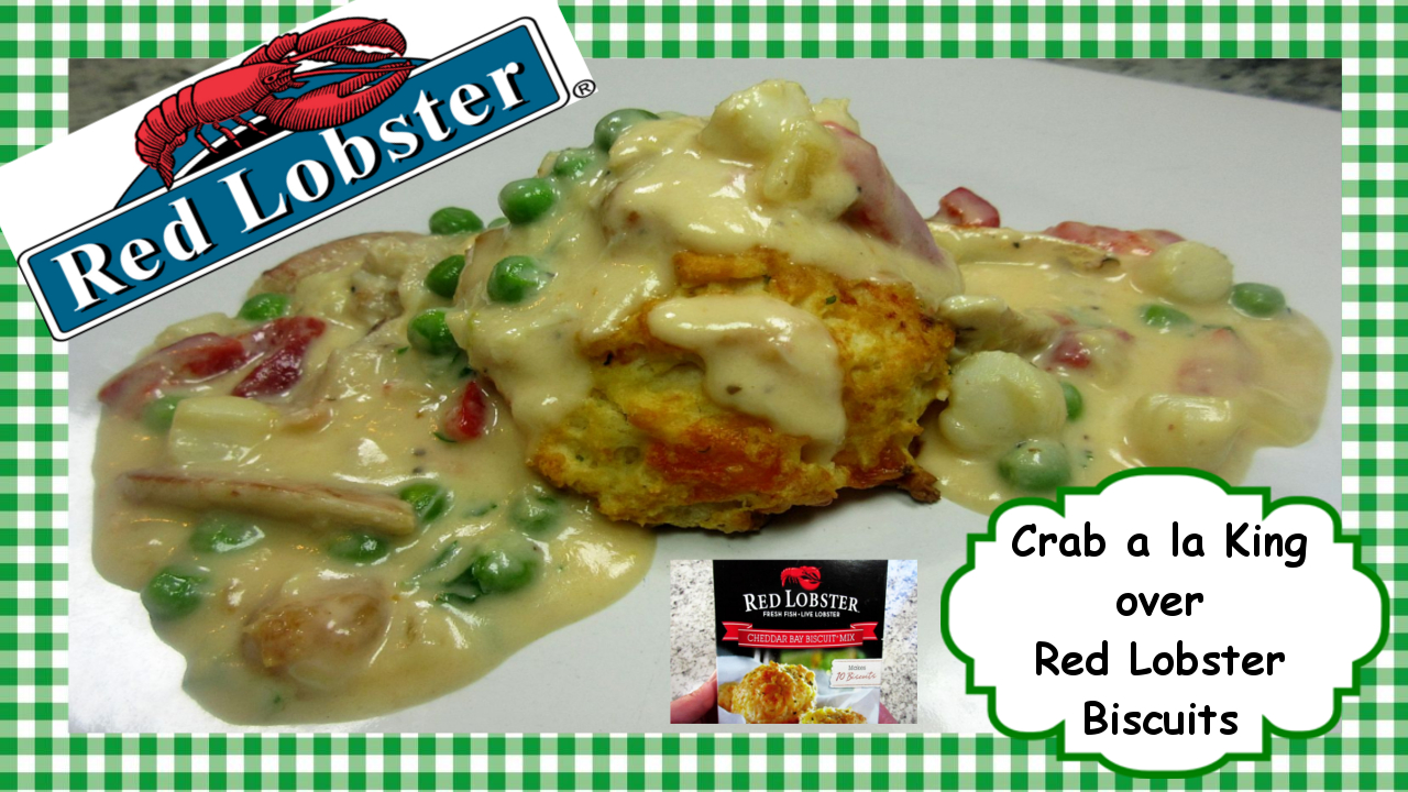 Tess Cooks4u Crab a la King over Red Lobster Biscuits Seafood ala
