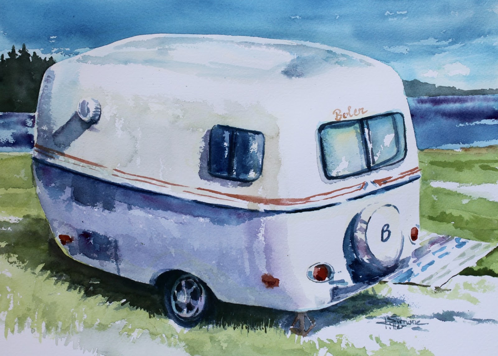 Simone Ritter Art: Canadian Boler in White