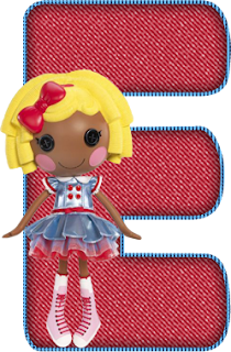 Abecedario Rojo Lalaloopsy. Red Alphabet Lalaloopsy.