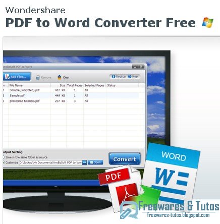 Wondershare PDF to Word Converter Free : un logiciel (maintenant) gratuit pour convertir les fichiers PDF en documents Word