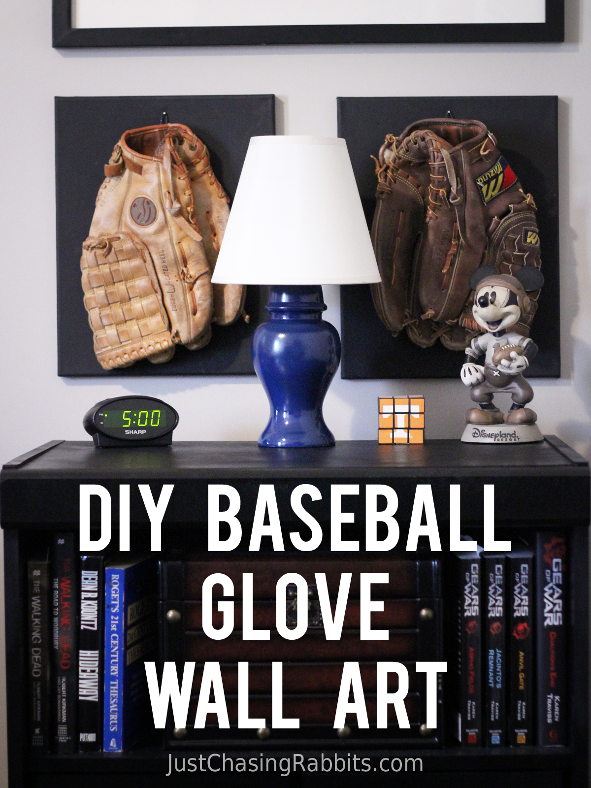 DIY Baseball Glove Wall Art - Just Chasing Rabbits