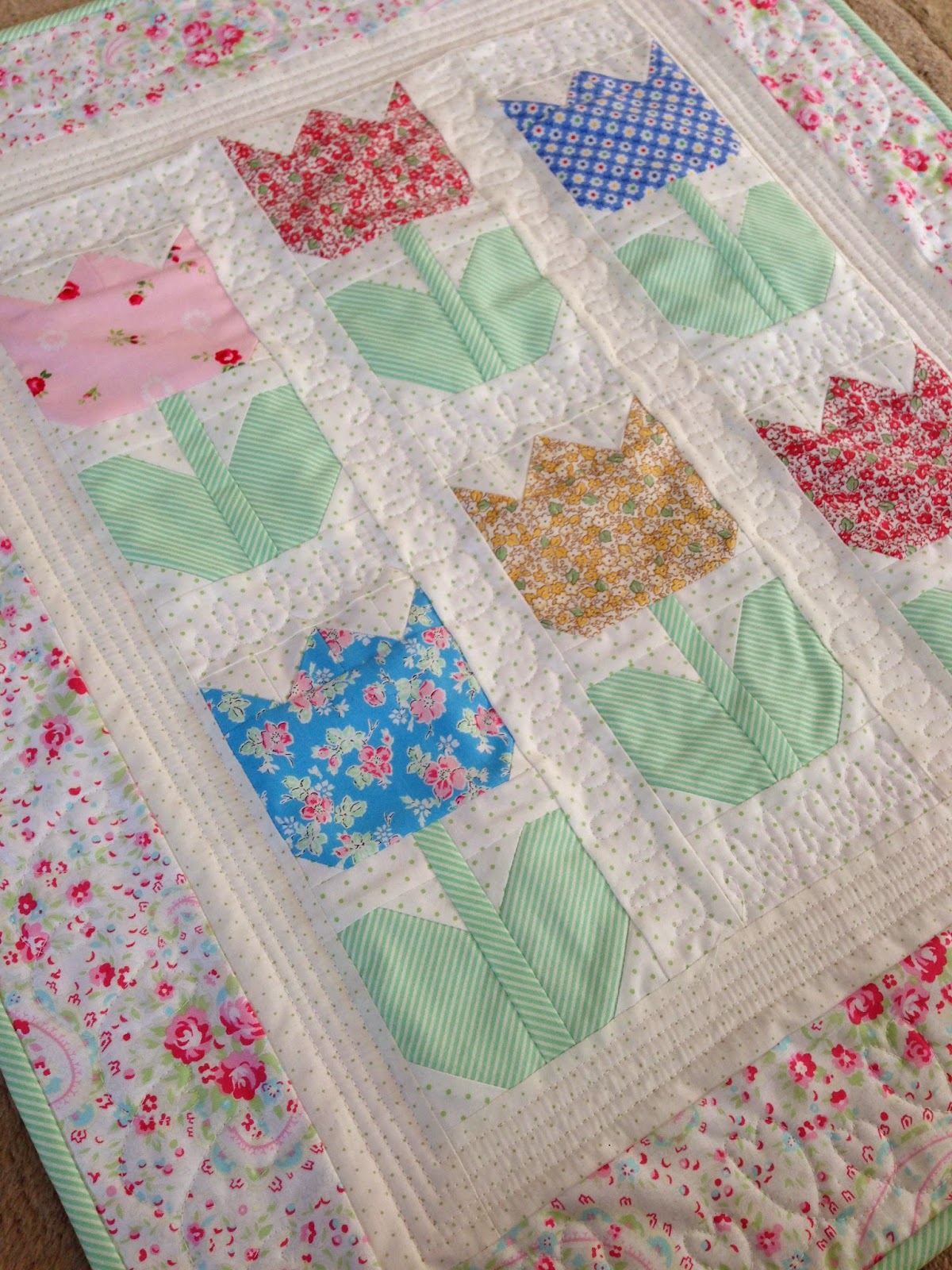 Tiny Tulips Pattern - Welcome Spring! - Quilting In The Rain