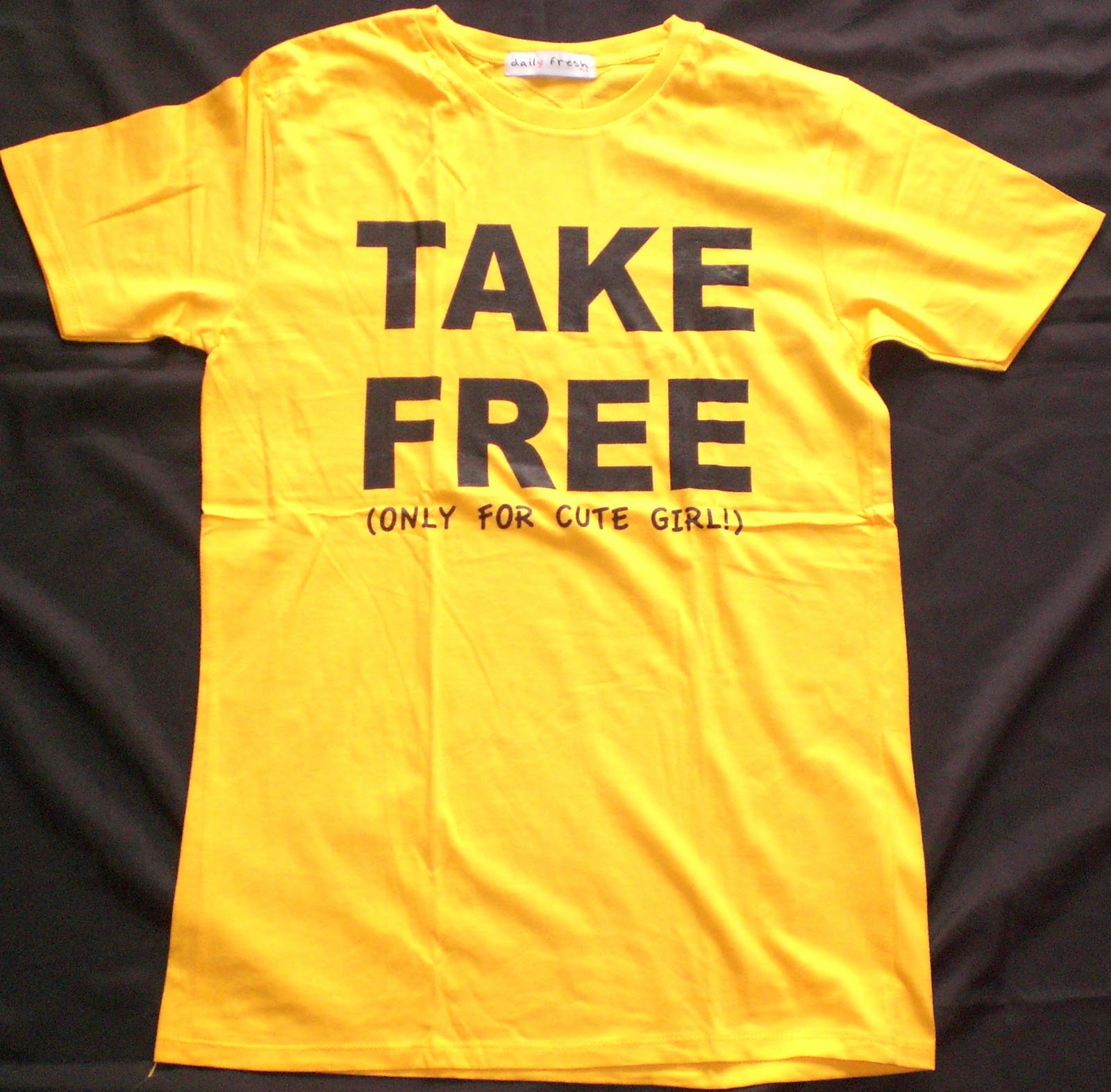 2printz: Take Free Funny Yellow Tee Shirt- M Size