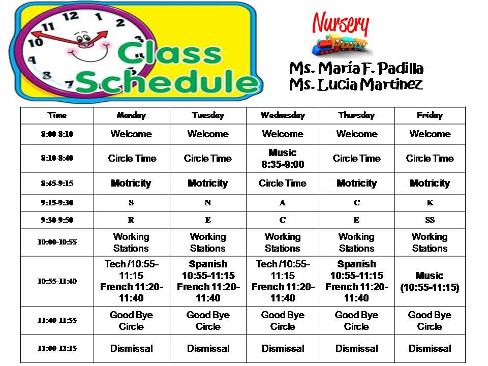Nursery Blog Nursery Schedule HALF DAY