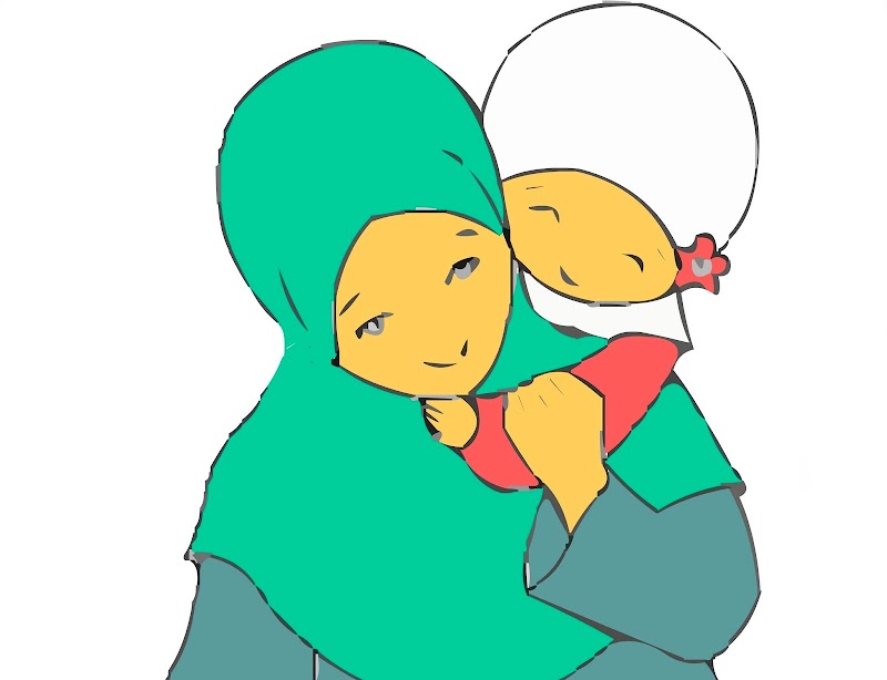 18+ Gambar Kartun Anak Dan Ibu Muslimah