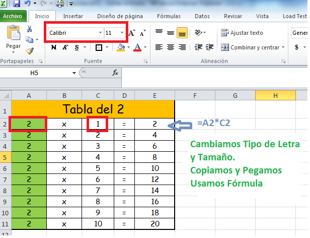 Farmingdale College Continuación Tablas De Multiplicar En Excel