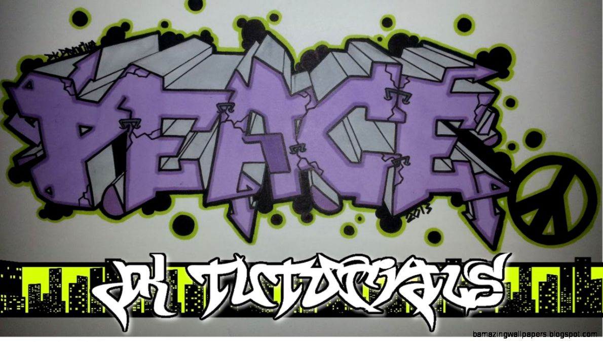 How to draw graffiti letters Peace   Graffiti Tutorial   YouTube