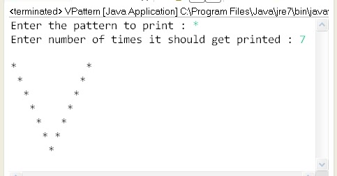 Pattern problems : Write a Java program to print same character on each ...