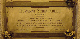 Schiaparelli's grave at the Monumental Cemetery in Milan