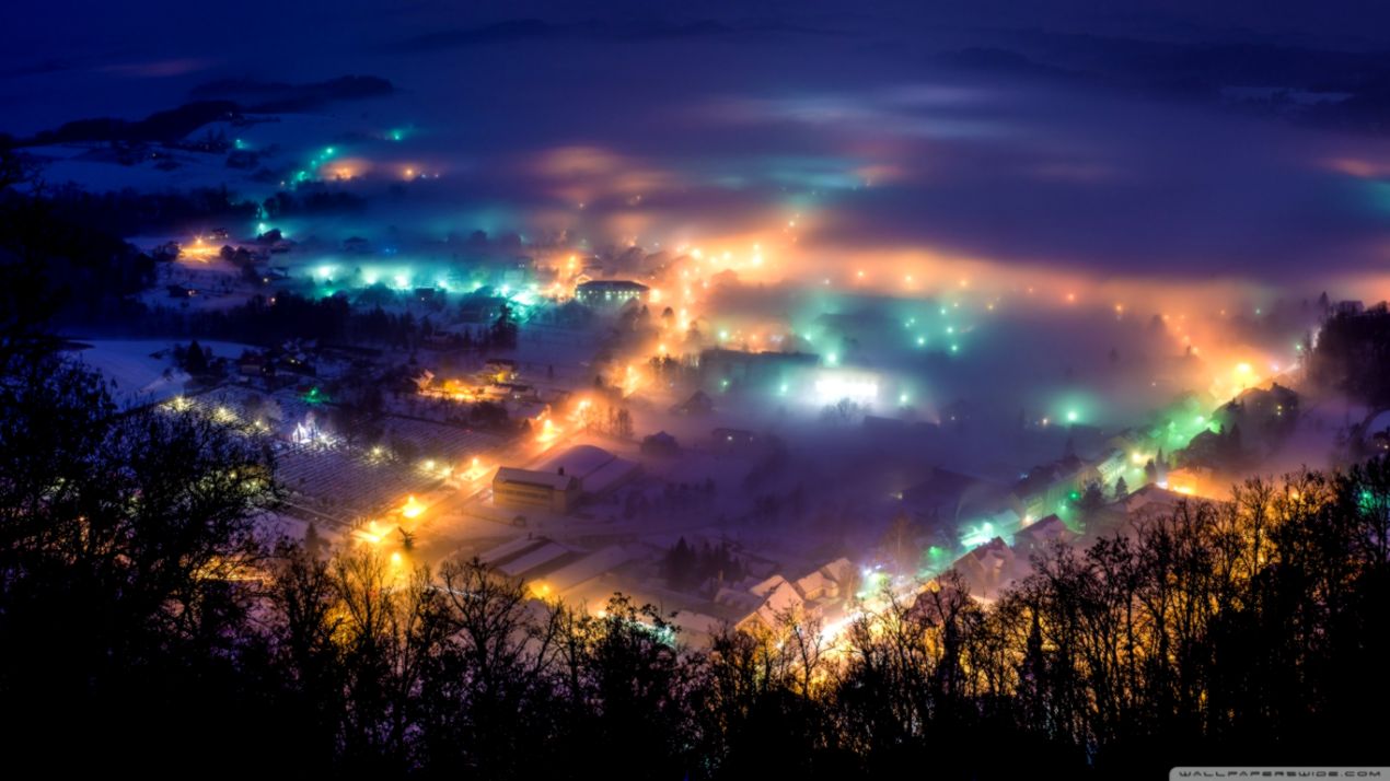 Winter Night Hd Wallpaper The Great Wallpapers