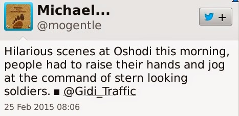 1 Pedestrians asked to raise their hands & walk by soldiers following clash in Oshodi