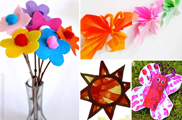 flower and butterfly crafts for kids