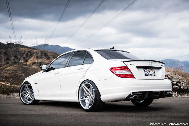 2010 Mercedes C63 AMG Fitted With 20 Inch BD-8’s in Silver - Blaque Diamond Wheels