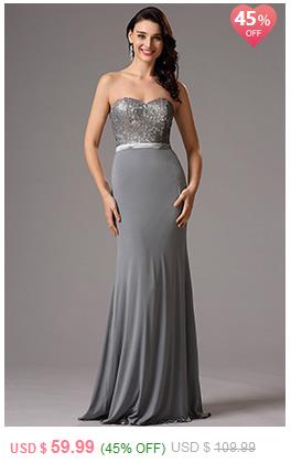 Strapless Sweetheart Sequin Grey Bridesmaid Dress Evening Dress