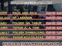 Jadwal SIM Keliling Berau 10-15 Desember 2018 Jadwal SIM Keliling Berau 10-15 Desember 2018