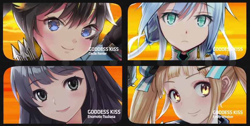Goddess Kiss characters