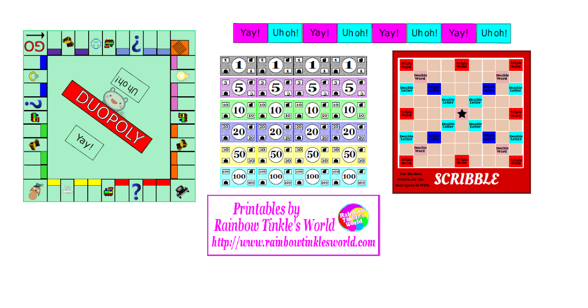 Rainbow Tinkle s World 3 Miniature Printable Doll Board Games For Your Rainbow Tinkle s World 3 Miniature Printable Doll Board Games For Your
