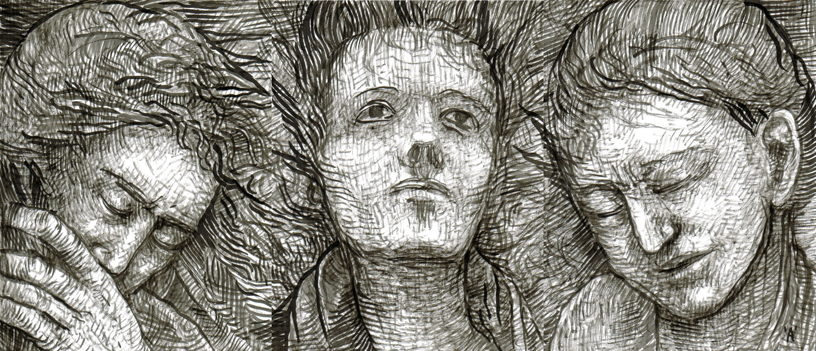 The William T. Ayton Art Menagerie Study of Three Heads