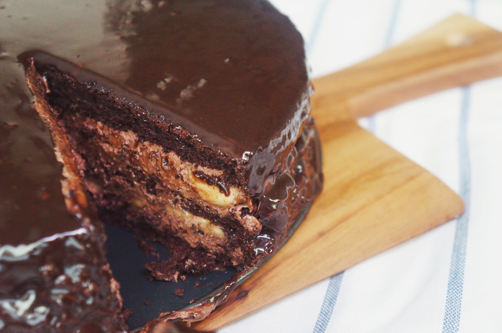 Awfully Chocolate Banana Cake Recipe Sumopocky Custom Bakes