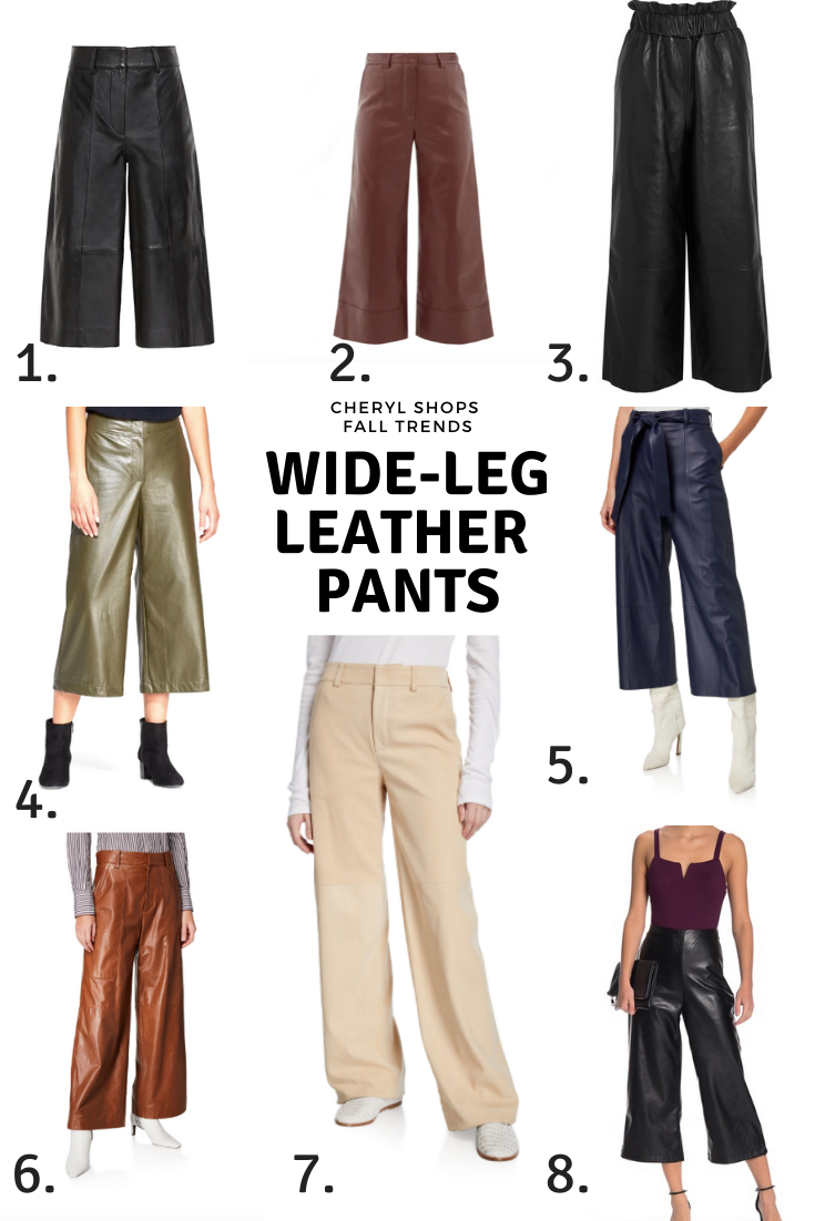Fall trends: wide-leg leather pants - Cheryl Shops