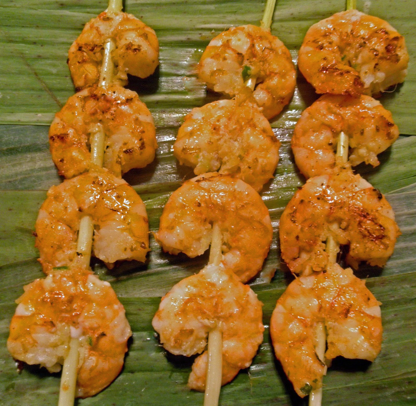 Cecelia Heer's Culinary Corner GRILLED SHRIMP ON LEMONGRASS SKEWERS