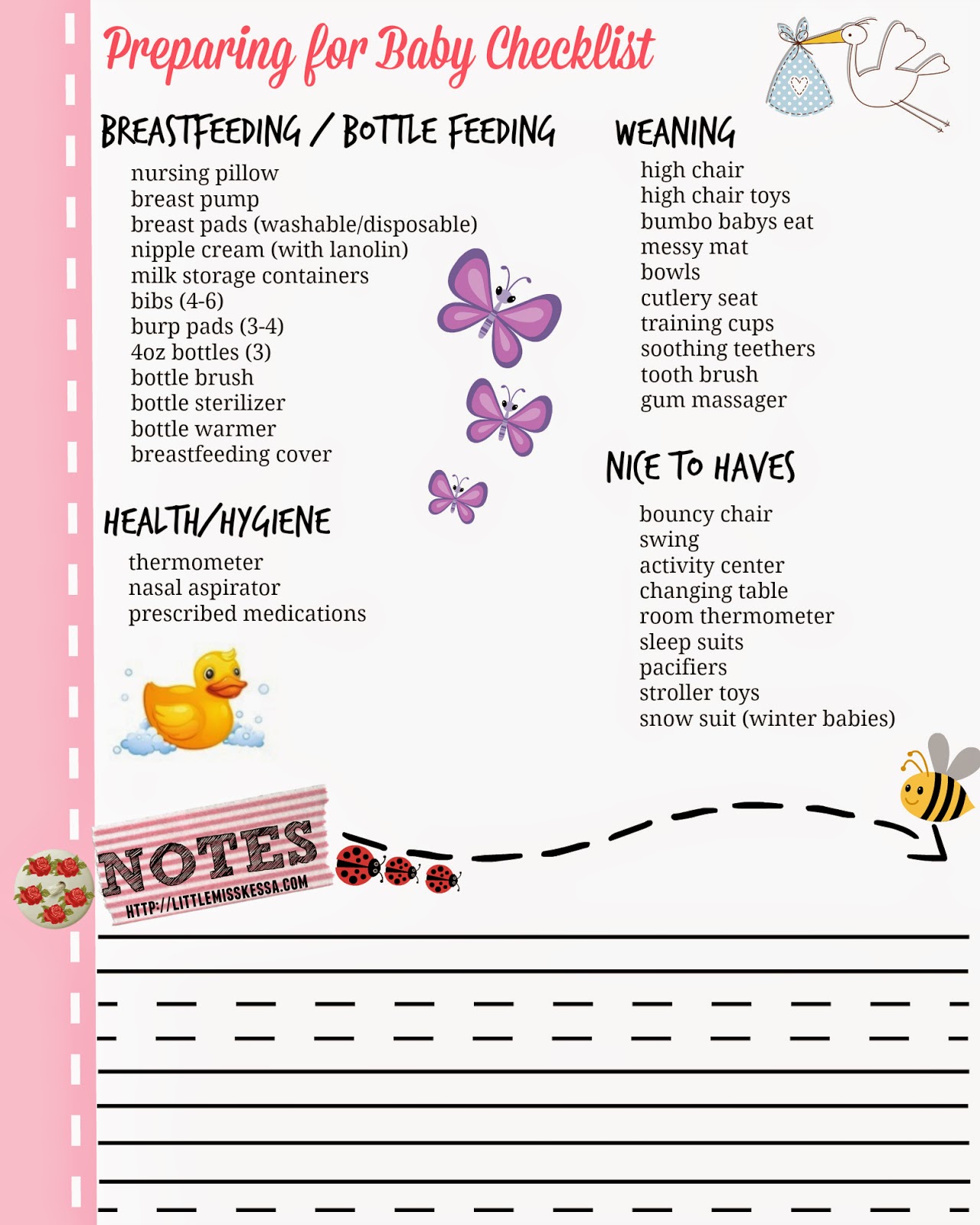 PREPARING FOR BABY CHECKLIST - A Day In The Life Of This Miss