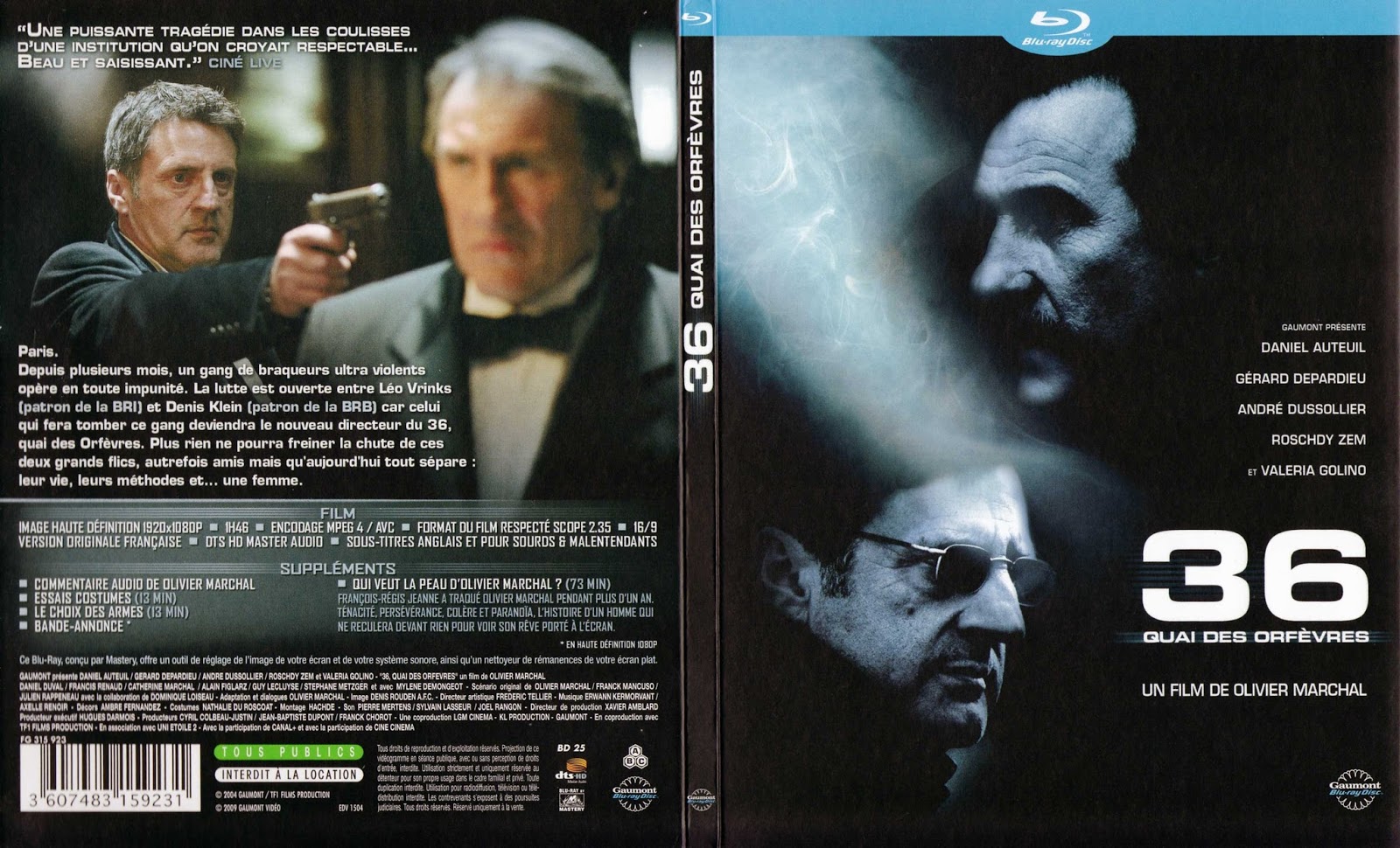 BLU-RAY JAQUETTES BLU-RAY: 36 quai des orfèvres - 36 Quai Des Orfevres Streaming