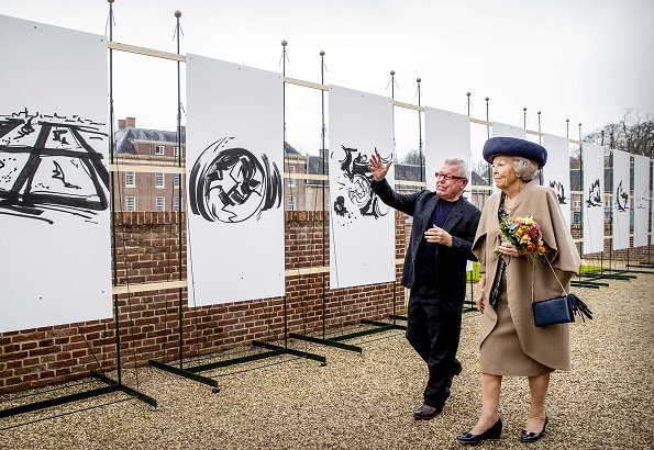 Dutch Princess Beatrix attended the opening of architect Daniel Libeskind's The Garden of Earthly Worries exhibition at Het Loo Palace