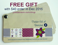 FREE Gift: Pocket Full of Sketches #2 Card Layout book when you order $40 or more from Julie's Online Stampin' Up! Store in December 2015 www.juliedavison.com/shop