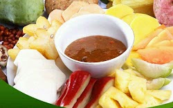 Indonesia Fruits Salad with Peanut spicy Sauce