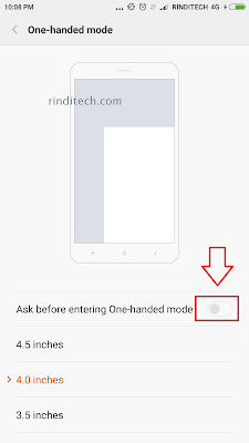 handed mode pada smartphone Xiaomi Redmi Note  Cara Mengaktifkan One-Handed Mode di Xiaomi (Redmi Note 3)