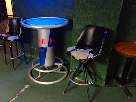 Ned's well-worn bar stools