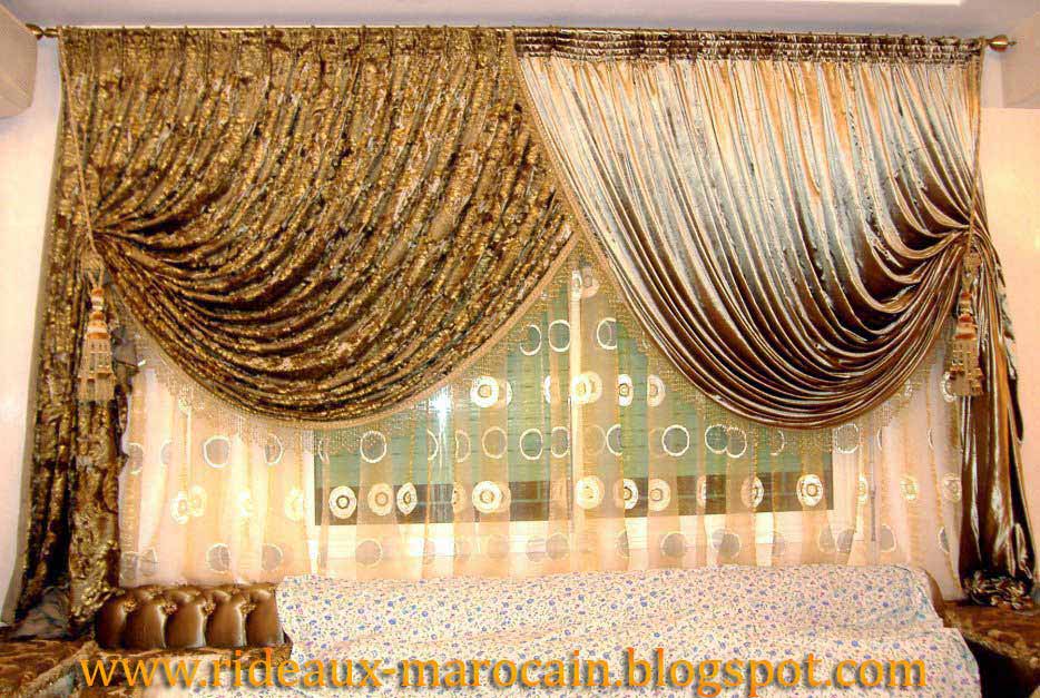 Rideaux Marocain: Le rideau doré revient rideau salon doré
