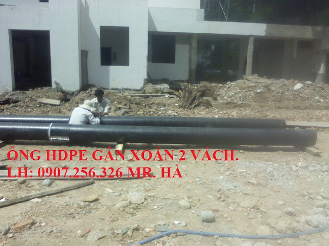 ống nhựa hdpe gân xoắn thoát nước thải cho công trình khu dân cư