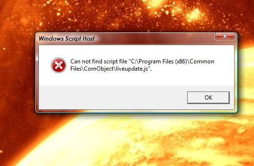 Windows script host ошибка при загрузке сценария