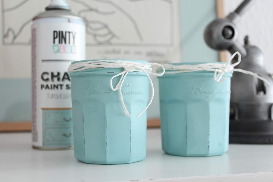 tutorial de velas de verano con chalk paint