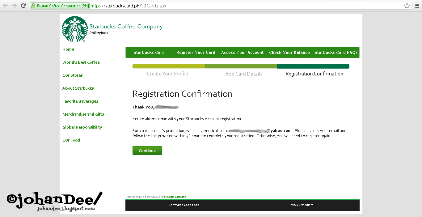 Register Your Starbucks Card Online )) ©johanDee/
