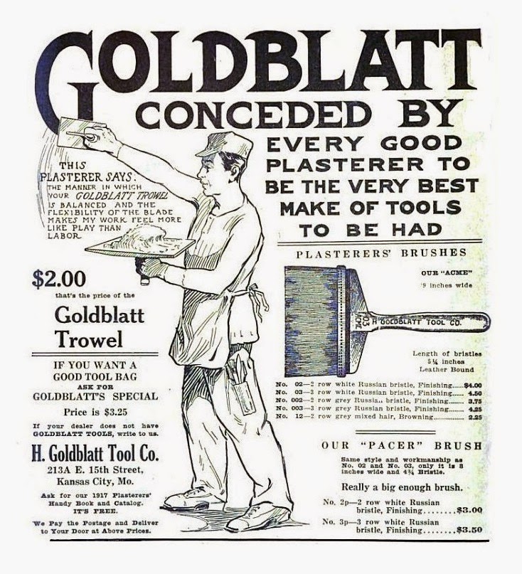 Trowel and Masonry Tool Collector Resource History of Goldblatt Tool Co.