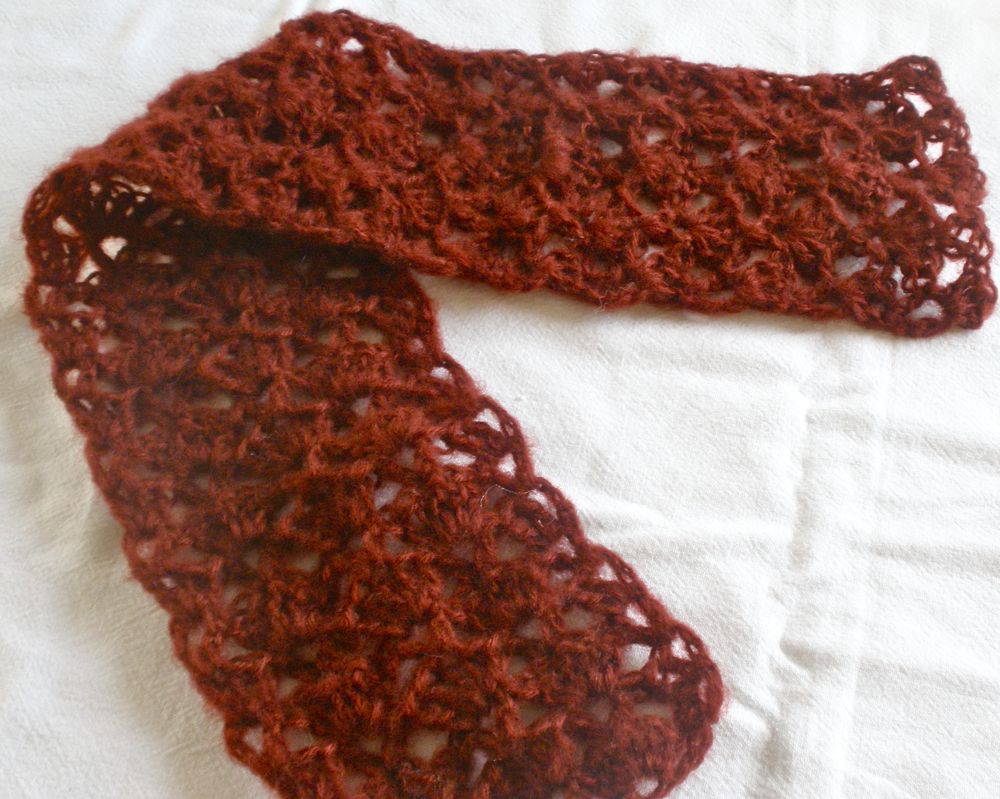 Churchmouse Classics Patterns - Beaded Mohair Scarf Pattern at