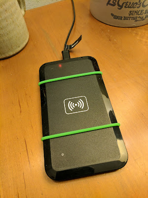 Add Rubber Bands to Each End if Too Slippery If the pad is too slippery for you, ad some rubber bands to each end to help grab the table/device.