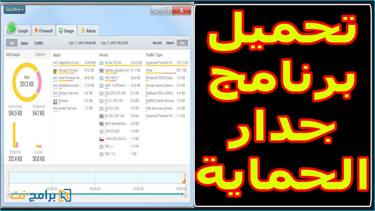 تحميل برنامج جدار الحماية للكمبيوتر GlassWire Free Firewall تحميل برنامج جدار الحماية للكمبيوتر GlassWire Free Firewall