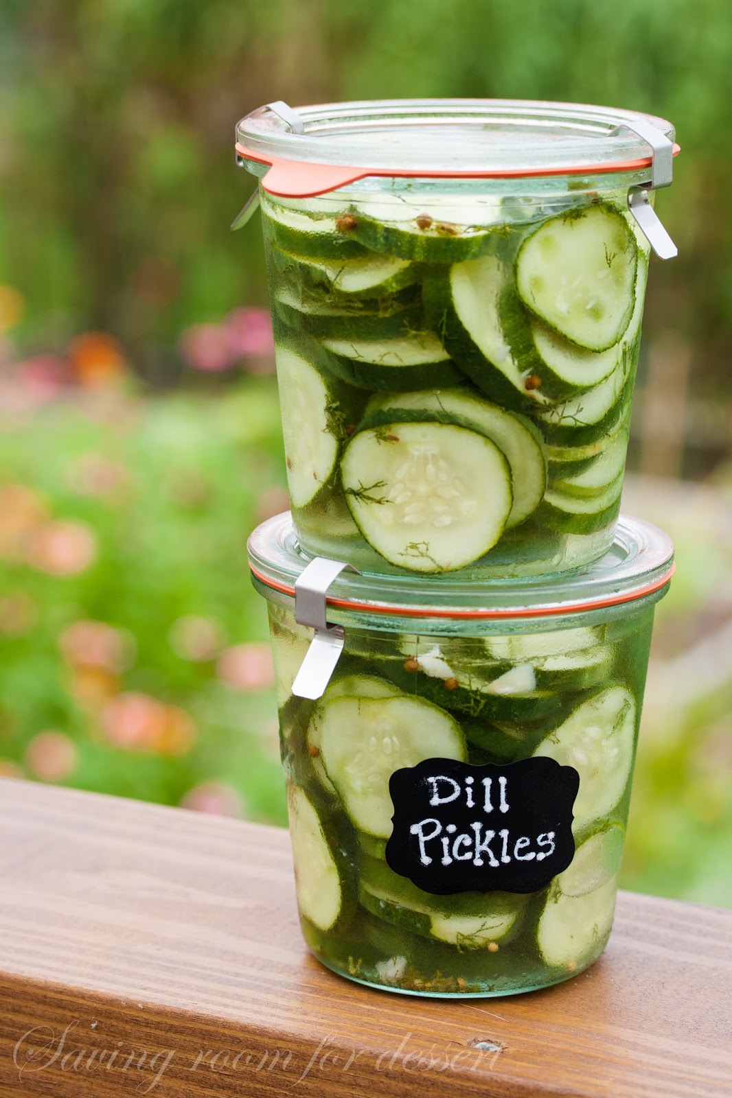 Easy Refrigerator Dill Pickles - Saving Room for Dessert