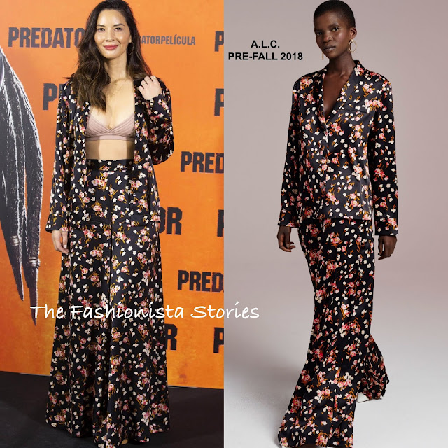 Olivia Munn in A.L.C. at the 'Predator' Madrid Photocall