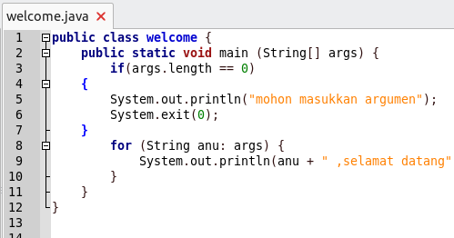 String Command Line Arguments pada Pemrograman Java - LinuxSec
